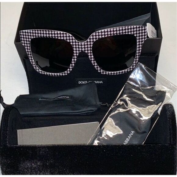 Authentic Dolce & Gabbana  DG 4286 3079/87 Pied De Poule Houndstooth Print Sungl main image 9